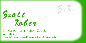 zsolt kober business card